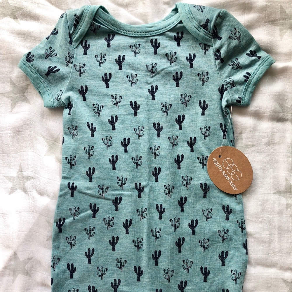 NWT EGG by Susan Lazar cactus short Romper 6 mos